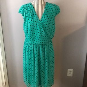 Mint polka dot dress